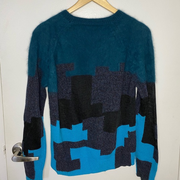 3.1 Phillip Lim Wool Blend Colourblock Sweater - Picture 2 of 4